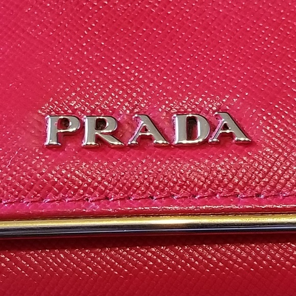 Prada saffiano trifold leather wallet - Picture 7 of 8
